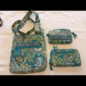 Vera Bradley Quilted Purse, Wallet, Makeup Bag